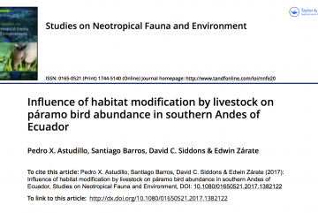Nueva publicación académica sobre fauna neotropical.