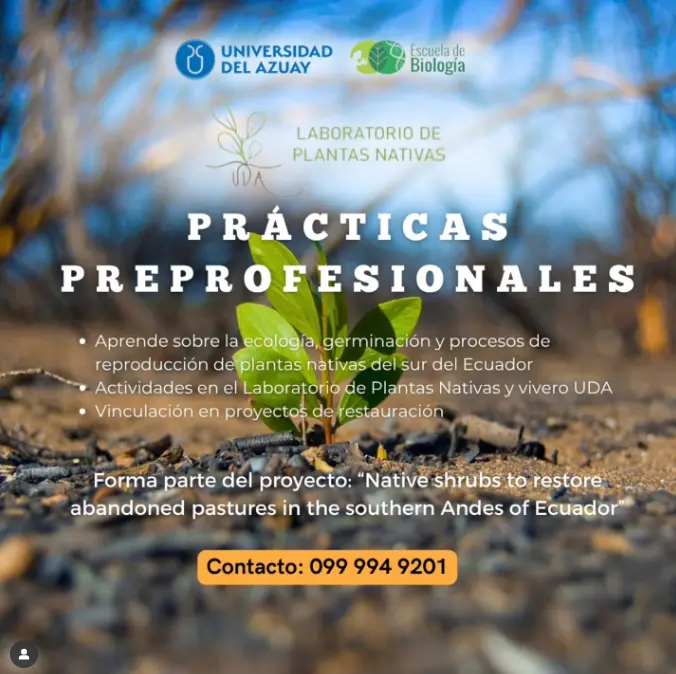 Prácticas preprofesionales en el laboratorio de Plantas Nativas UDA🌱