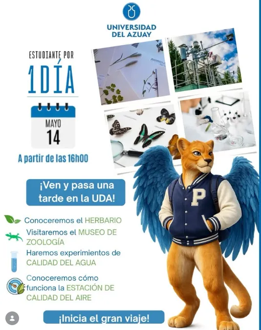 🌿🔬✨ ¡Vive una tarde llena de ciencia, naturaleza y descubrimientos en la Universidad del Azuay! ✨🔬