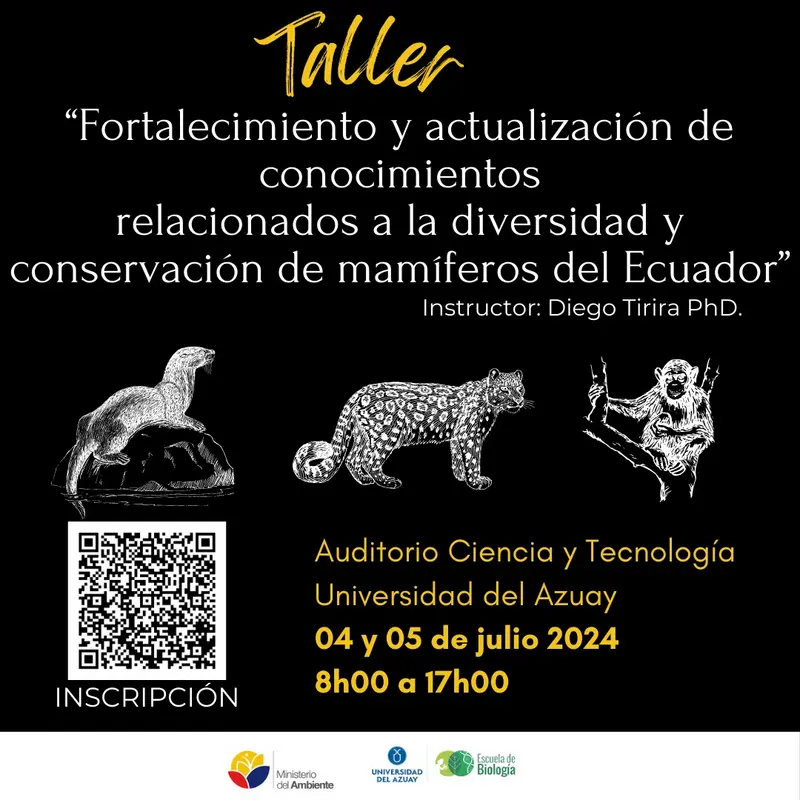 Taller: Fortalecimiento y actualización de conocimientos relacionados a la diversidad y conservación de mamíferos del Ecuador